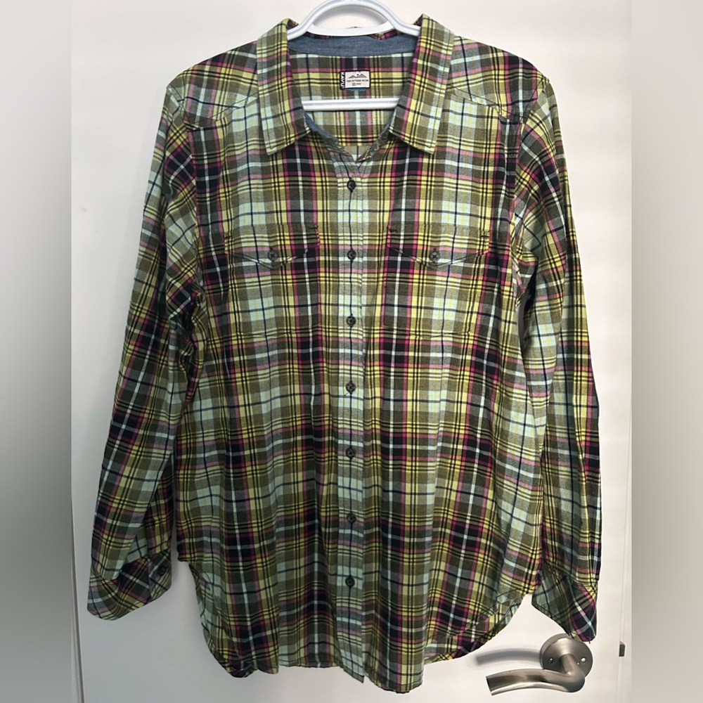 Kavu Women’s Outdoor Multicolour Plaid Casual Shirt with Stylish Elbow Patch